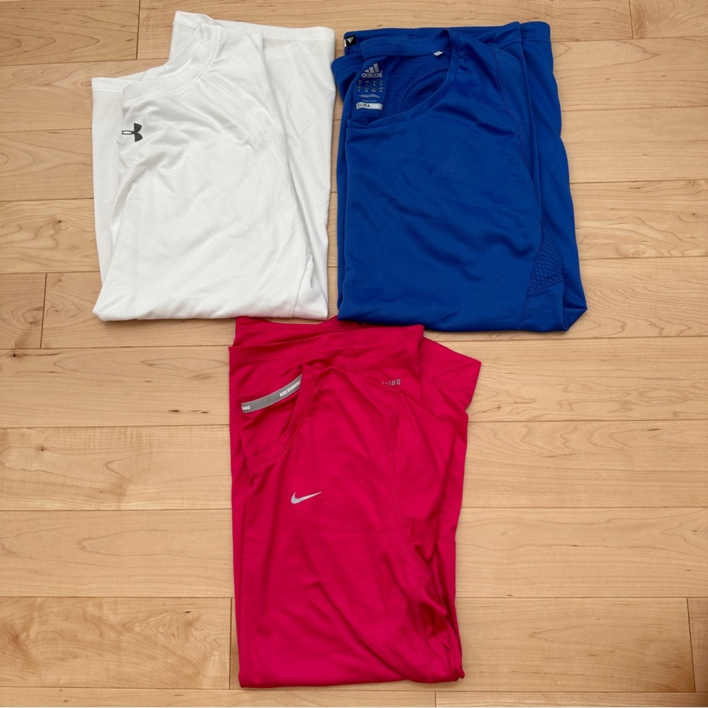Nike, Adidas, Under Armour Workout Shirts
